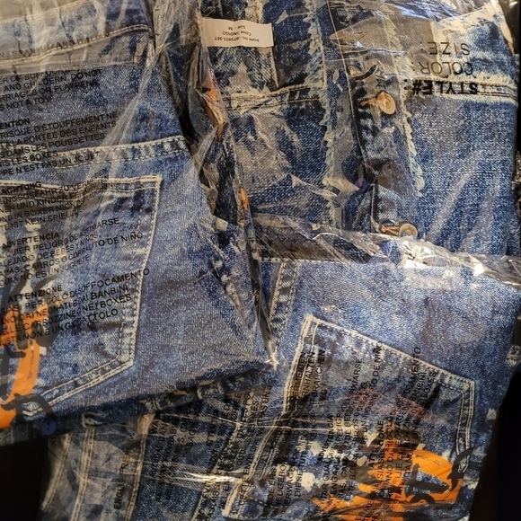 Casual Denim Effect Chiffon Blouse & Short Set Blue - Picture 14 of 16